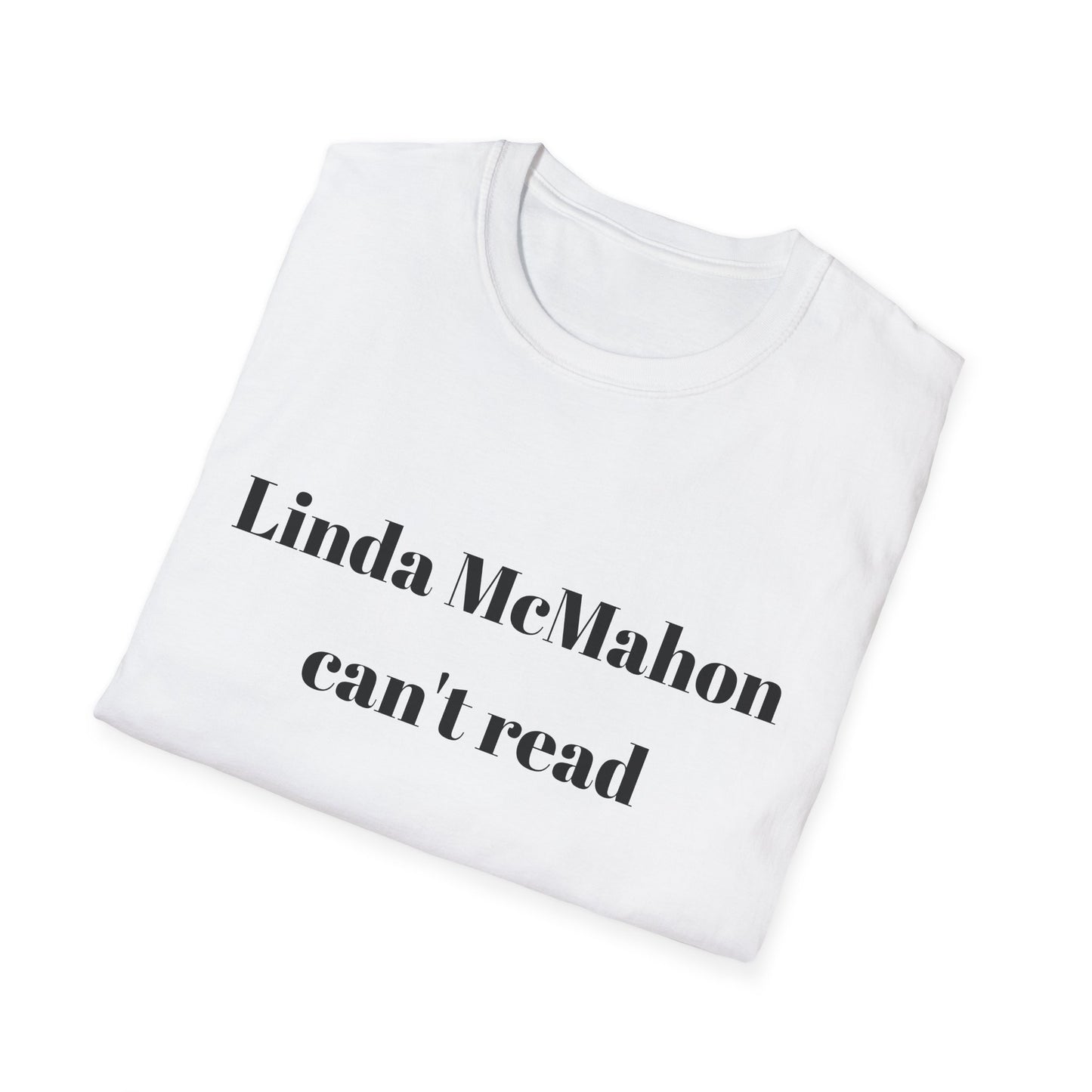 Linda McMahon can't read t-shirt