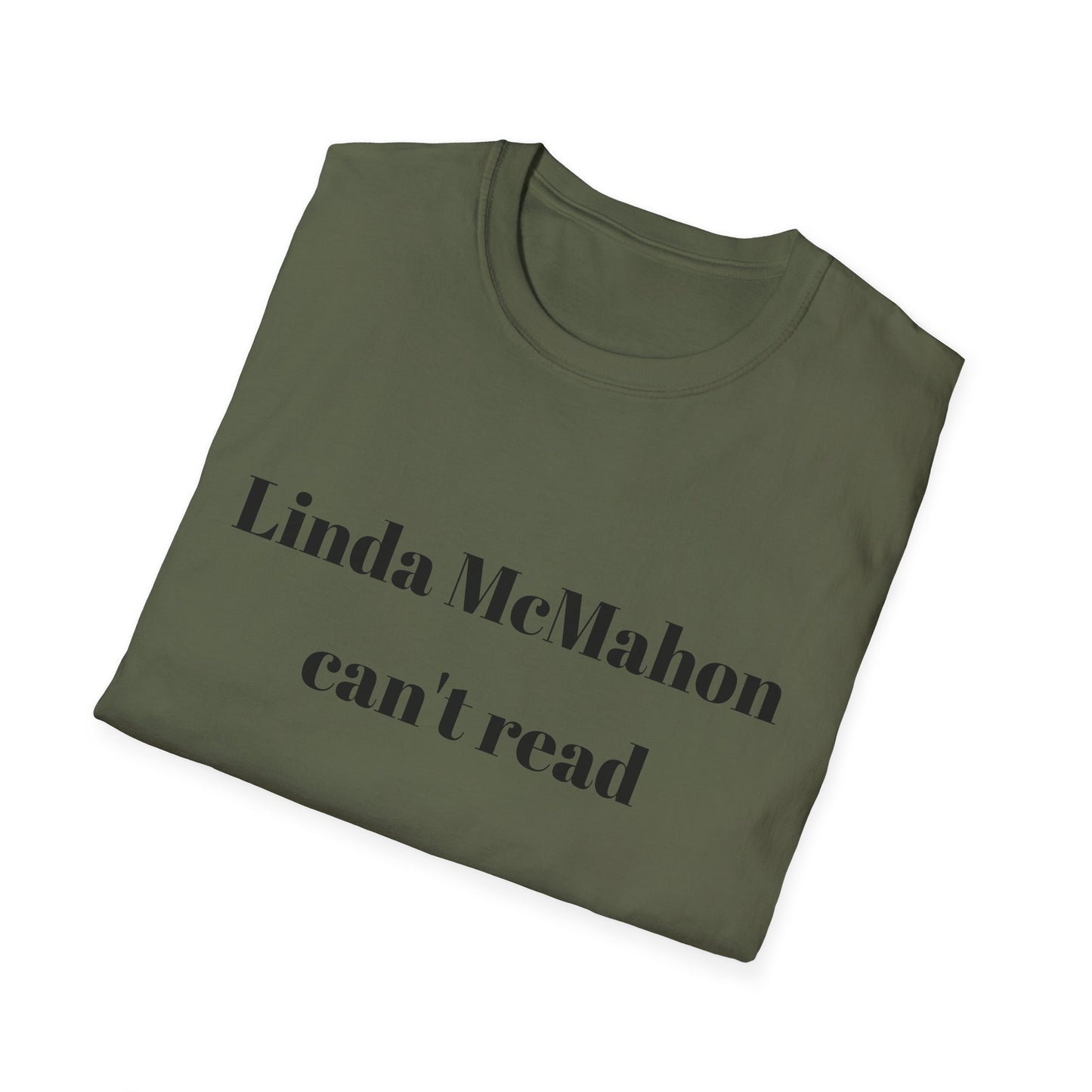 Linda McMahon can't read t-shirt