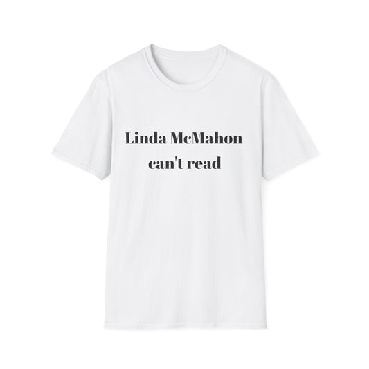 Linda McMahon can't read t-shirt