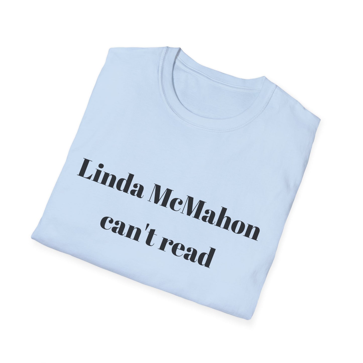 Linda McMahon can't read t-shirt
