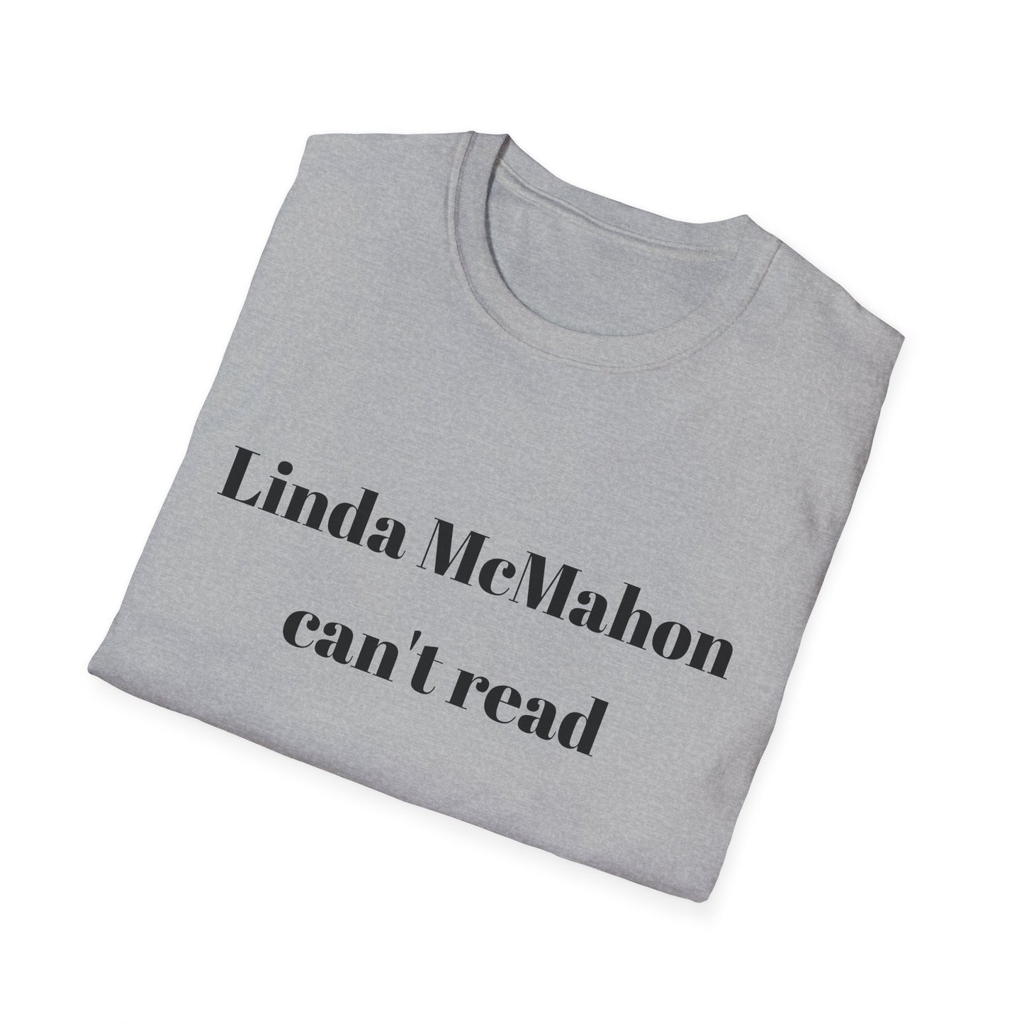 Linda McMahon can't read t-shirt