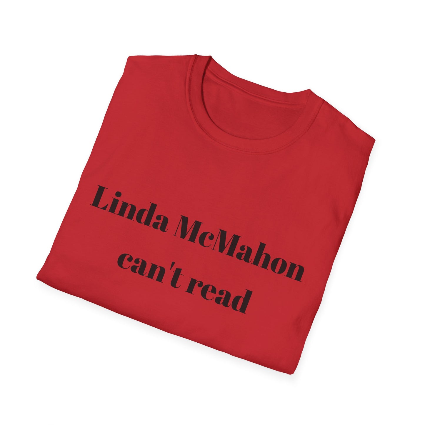 Linda McMahon can't read t-shirt